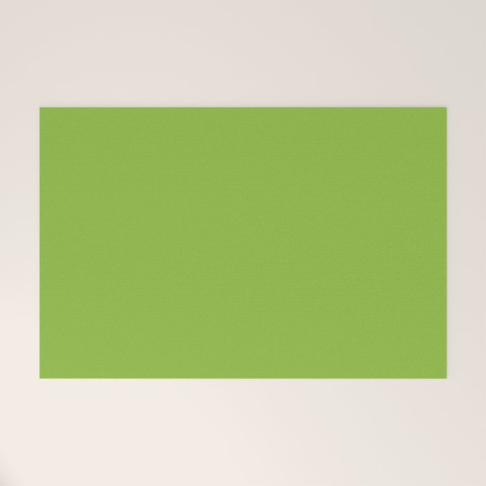 Lime Green Solid Color Welcome Mat Gallery Image 1