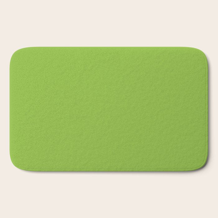 Lime Green Solid Color Bath Mat Gallery Image 2