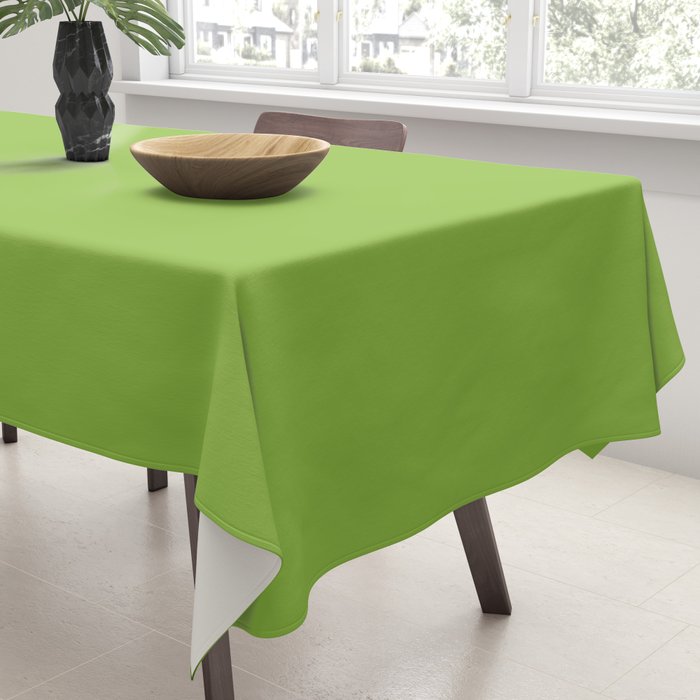 Lime Green Solid Color Tablecloth Gallery Image 3