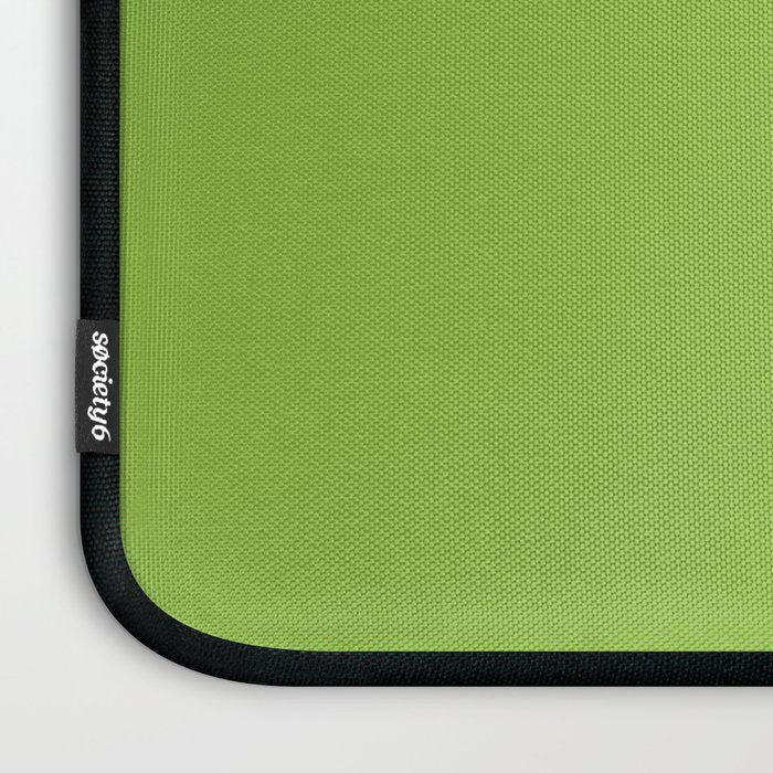 Lime Green Solid Color Laptop Sleeve Gallery Image 3
