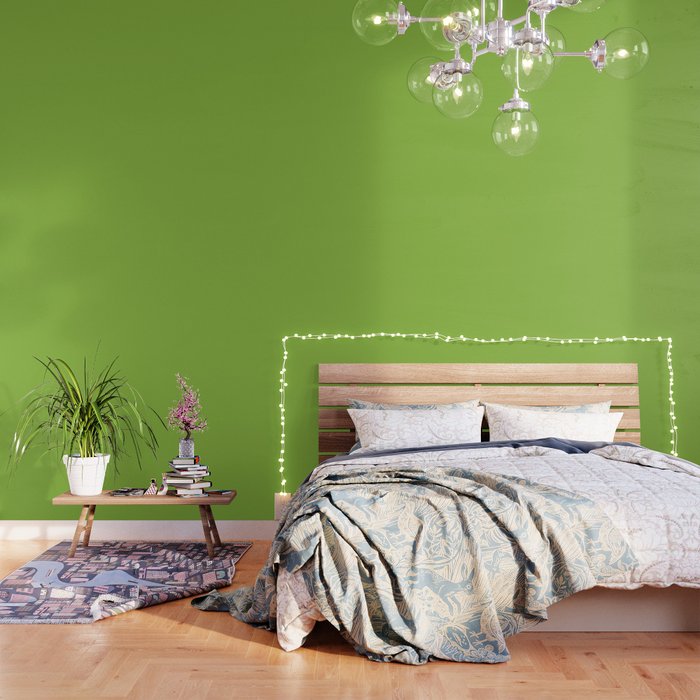 Lime Green Solid Color Wallpaper Gallery Image 1