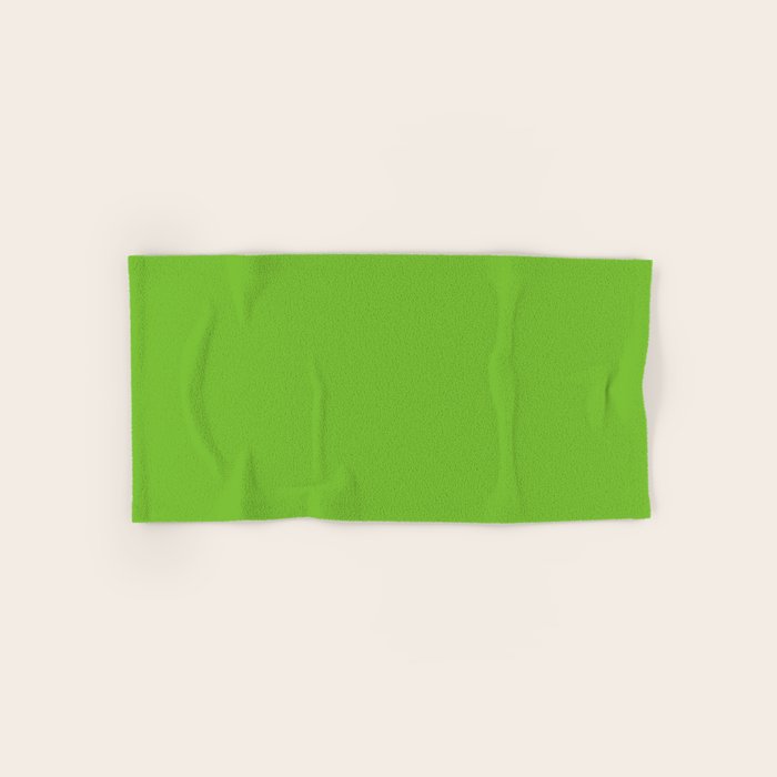 Lime Green Solid Color Bath Towel Gallery Image 1