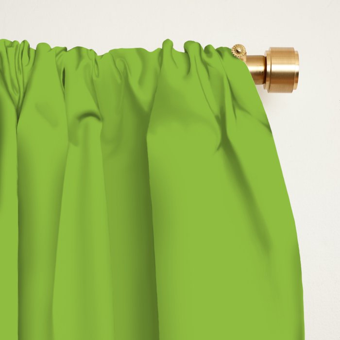 Lime Green Solid Color Window Curtain Gallery Image 2