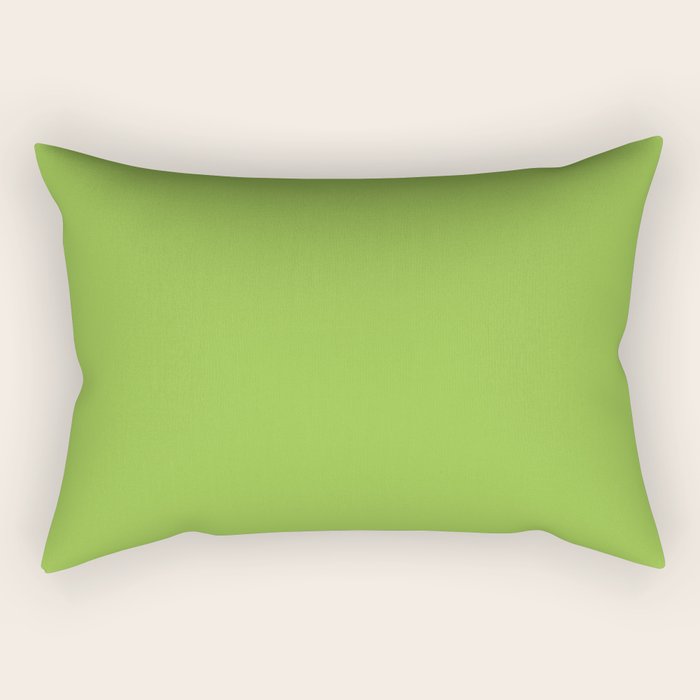 Lime Green Solid Color Rectangular Pillow Gallery Image 2