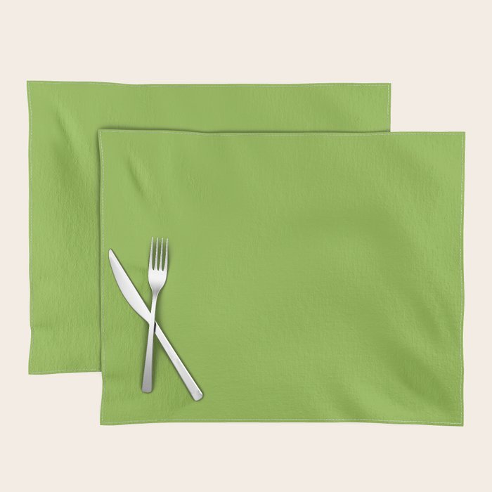 Lime Green Solid Color Placemat Gallery Image 1