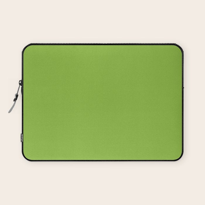 Lime Green Solid Color Laptop Sleeve Gallery Image 1