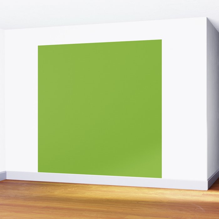 Lime Green Solid Color Wall Mural Gallery Image 2