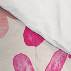 Watercolor flowers in pink and red pattern Comforter Gallery Image 4