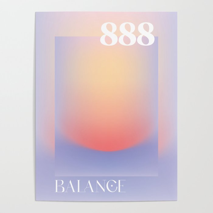 Gradient Angel Number 888 Balance Poster Gallery Image 4