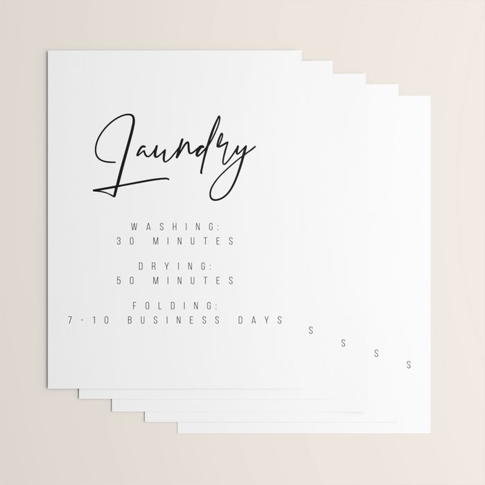 Laundry - Washing: 30 Minutes, Drying: 50 Minutes, Folding: 7-10 Business Days Wrapping Paper Gallery Image 3