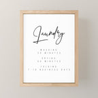 Laundry - Washing: 30 Minutes, Drying: 50 Minutes, Folding: 7-10 Business Days Mini Art Print Gallery Image 1
