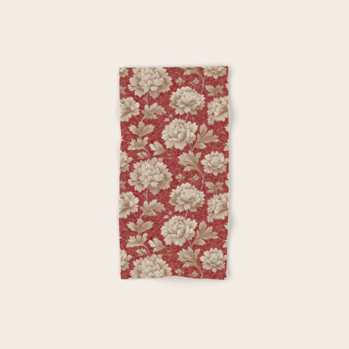 Vintage Floral Elegance Bath Towel Gallery Image 1