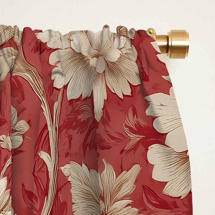 Vintage Floral Elegance Window Curtain Gallery Image 2