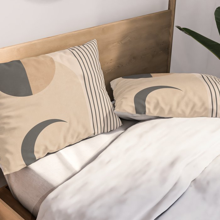 Minimal Geometric Shapes 120 Pillow Sham Gallery Image 2