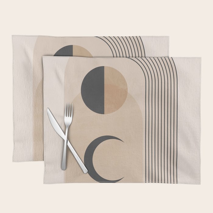 Minimal Geometric Shapes 120 Placemat Gallery Image 1