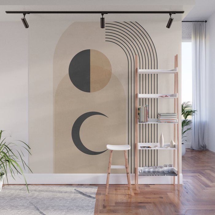 Minimal Geometric Shapes 120 Wall Mural Gallery Image 1