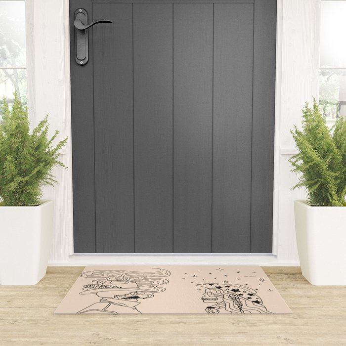 Love or Die Tryinâ - Rhinestone Cowgirl Black & Cream Welcome Mat Gallery Image 3