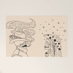 Love or Die Tryinâ - Rhinestone Cowgirl Black & Cream Welcome Mat Gallery Image 1