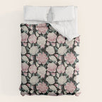 Chic Peonies on Black Comforter Gallery Image 6