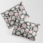 Chic Peonies on Black Pillow Sham Gallery Image 3