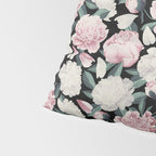 Chic Peonies on Black Pillow Sham Gallery Image 4