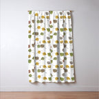 Colorado Aspen Tree Leaves Hand-painted Watercolors in Golden Autumn Shades on Clear Window Curtain Gallery Image 3