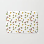 Colorado Aspen Tree Leaves Hand-painted Watercolors in Golden Autumn Shades on Clear Bath Mat Gallery Image 1