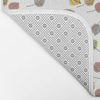 Colorado Aspen Tree Leaves Hand-painted Watercolors in Golden Autumn Shades on Clear Bath Mat Gallery Image 2