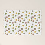 Colorado Aspen Tree Leaves Hand-painted Watercolors in Golden Autumn Shades on Clear Welcome Mat Gallery Image 1