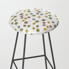 Colorado Aspen Tree Leaves Hand-painted Watercolors in Golden Autumn Shades on Clear Stool Gallery Image 2