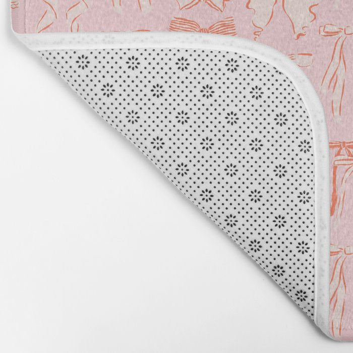 Bows in pink and cream  Bath Mat Gallery Image 2