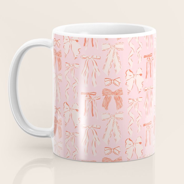 Bows in pink and cream  Coffee Mug Gallery Image 3