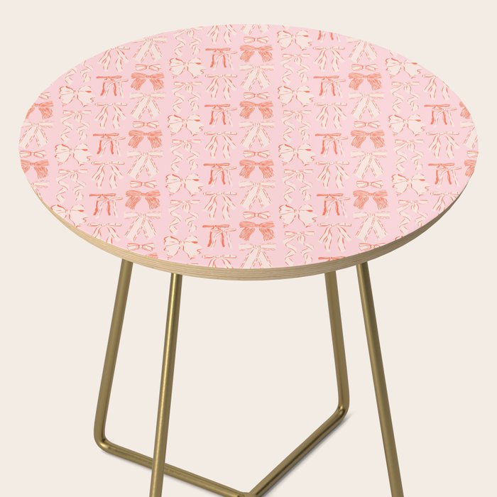 Bows in pink and cream  Side Table Gallery Image 2