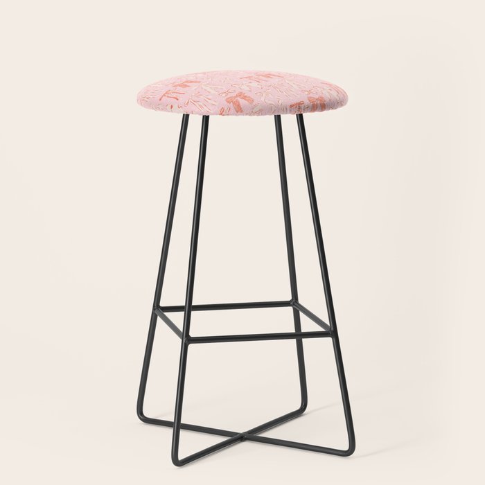 Bows in pink and cream  Stool Gallery Image 1