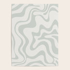 Liquid Swirl Abstract Pattern in Pale Stone and Light Silver Sage Gray Poster Gallery Image 4
