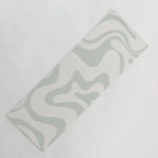Liquid Swirl Abstract Pattern in Pale Stone and Light Silver Sage Gray Yoga Mat Gallery Image 1