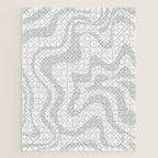 Liquid Swirl Abstract Pattern in Pale Stone and Light Silver Sage Gray Jigsaw Puzzle Gallery Image 1