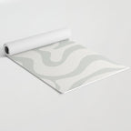 Liquid Swirl Abstract Pattern in Pale Stone and Light Silver Sage Gray Yoga Mat Gallery Image 2