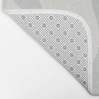 Liquid Swirl Abstract Pattern in Pale Stone and Light Silver Sage Gray Bath Mat Gallery Image 2