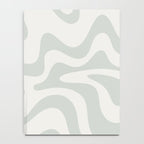 Liquid Swirl Abstract Pattern in Pale Stone and Light Silver Sage Gray Notebook Gallery Image 4
