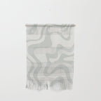 Liquid Swirl Abstract Pattern in Pale Stone and Light Silver Sage Gray Wall Hanging Gallery Image 1