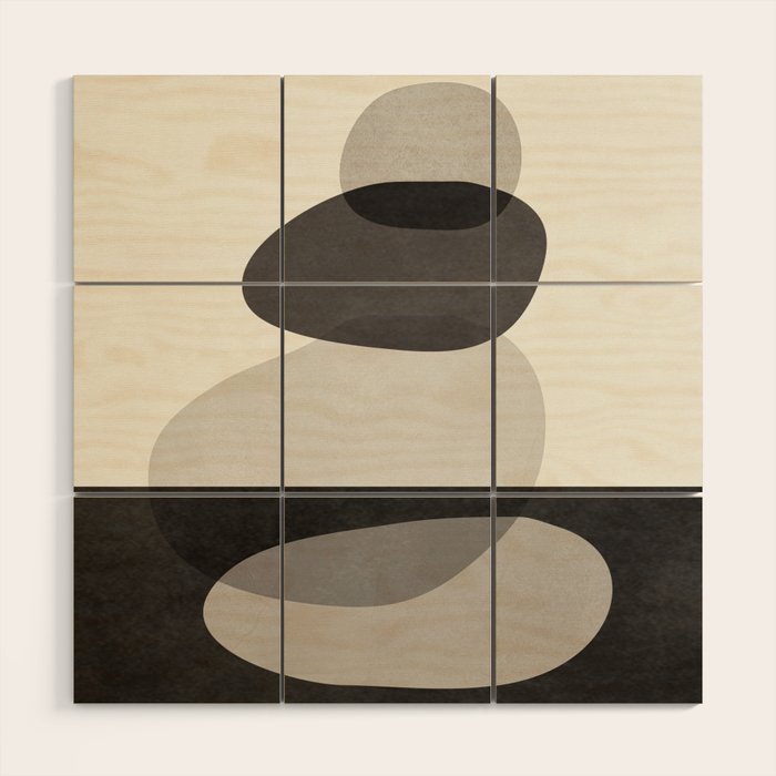 Abstract Shapes 23 Wood Wall Art Gallery Image 1
