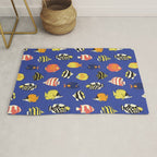 Exotic School Of Reef Fish Rug Gallery Image 1