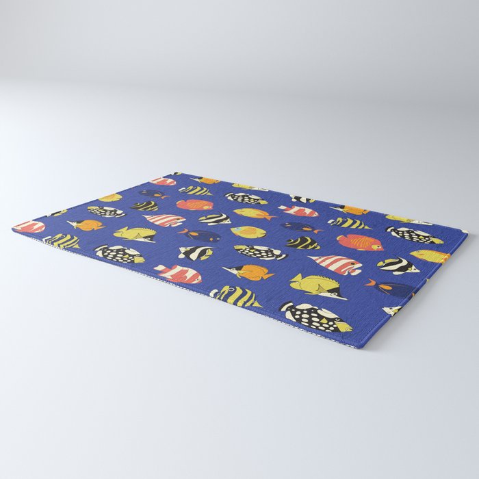 Exotic School Of Reef Fish Rug Gallery Image 3