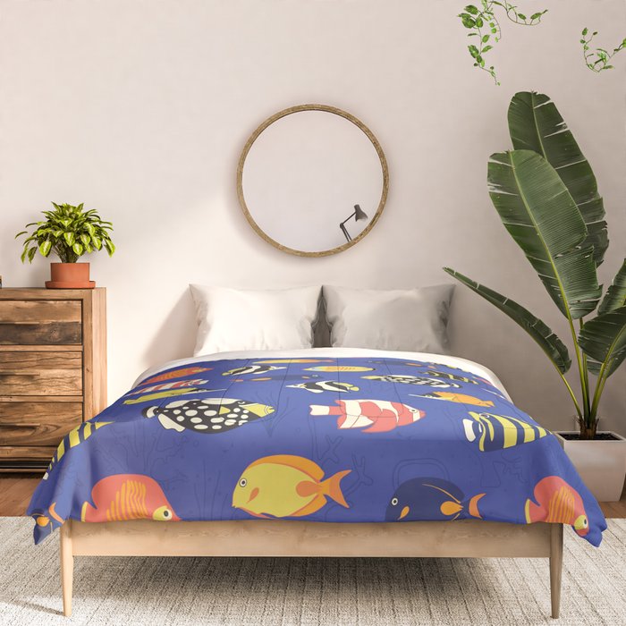 Exotic School Of Reef Fish Comforter Gallery Image 3
