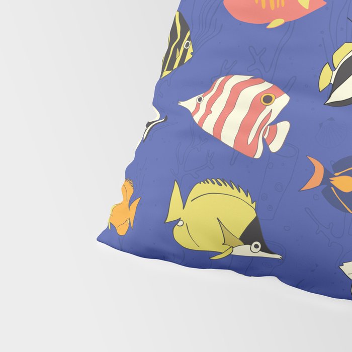 Exotic School Of Reef Fish Pillow Sham Gallery Image 4