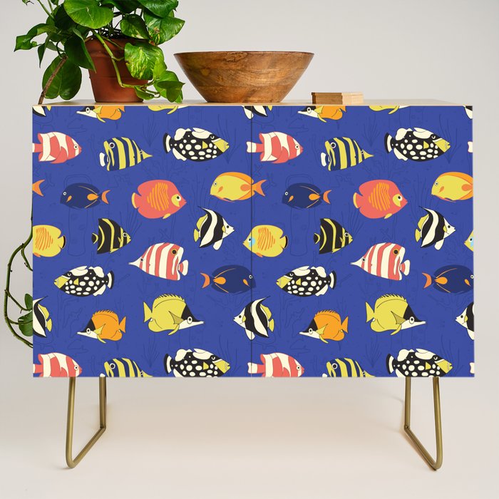 Exotic School Of Reef Fish Credenza Gallery Image 1