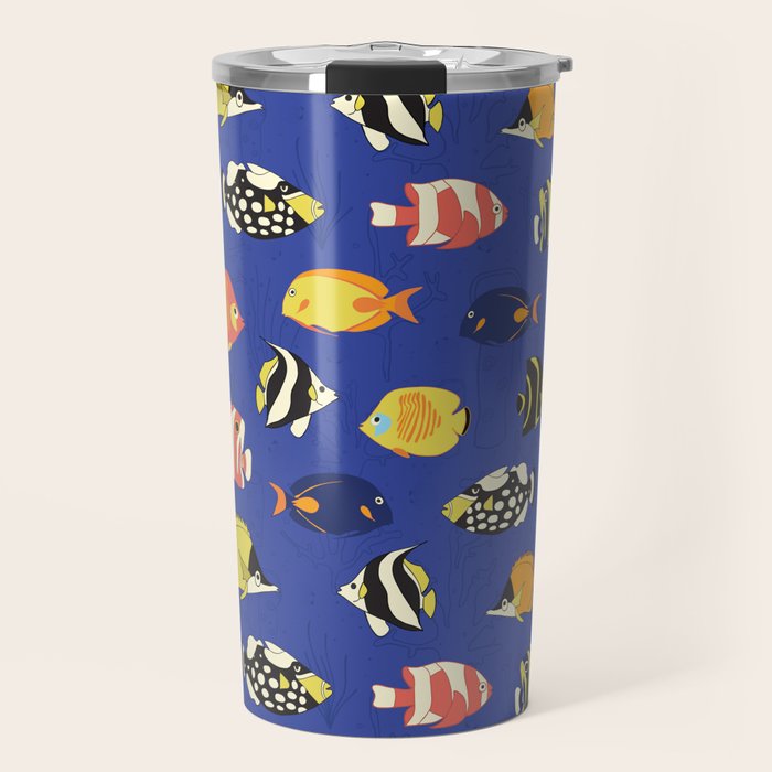Exotic School Of Reef Fish Travel Mug Gallery Image 1