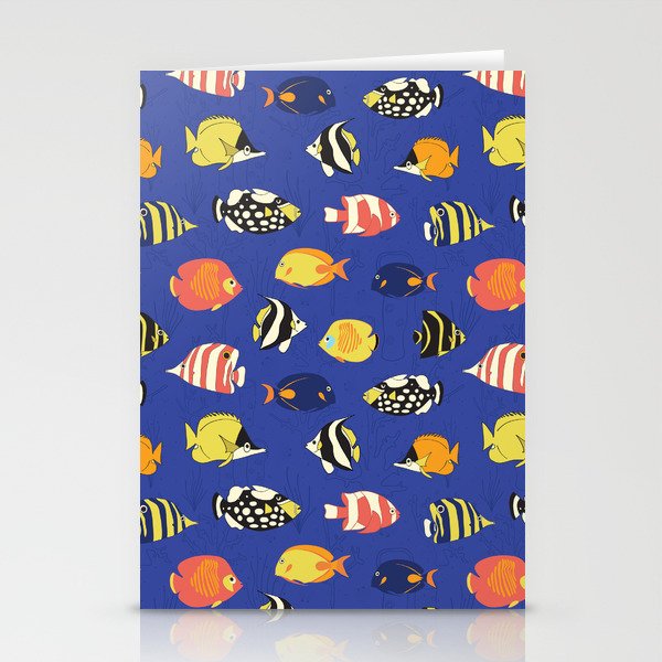 Exotic School Of Reef Fish Stationery Card Gallery Image 1