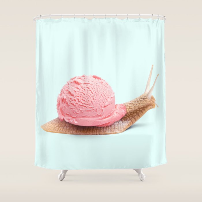 ICE SNAIL Shower Curtain Gallery Image 1